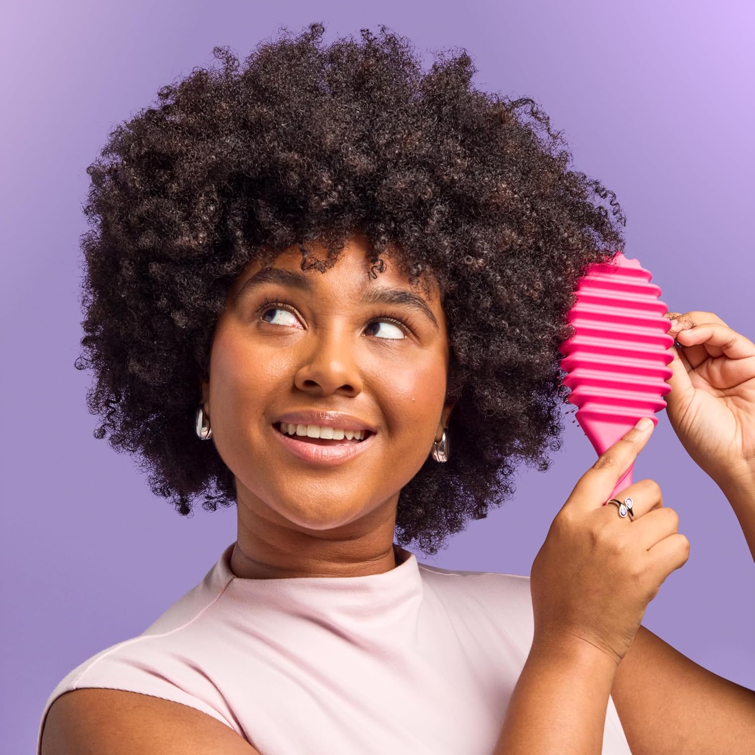 Wet Brush Curl Shaper Detangler Brush - Pink