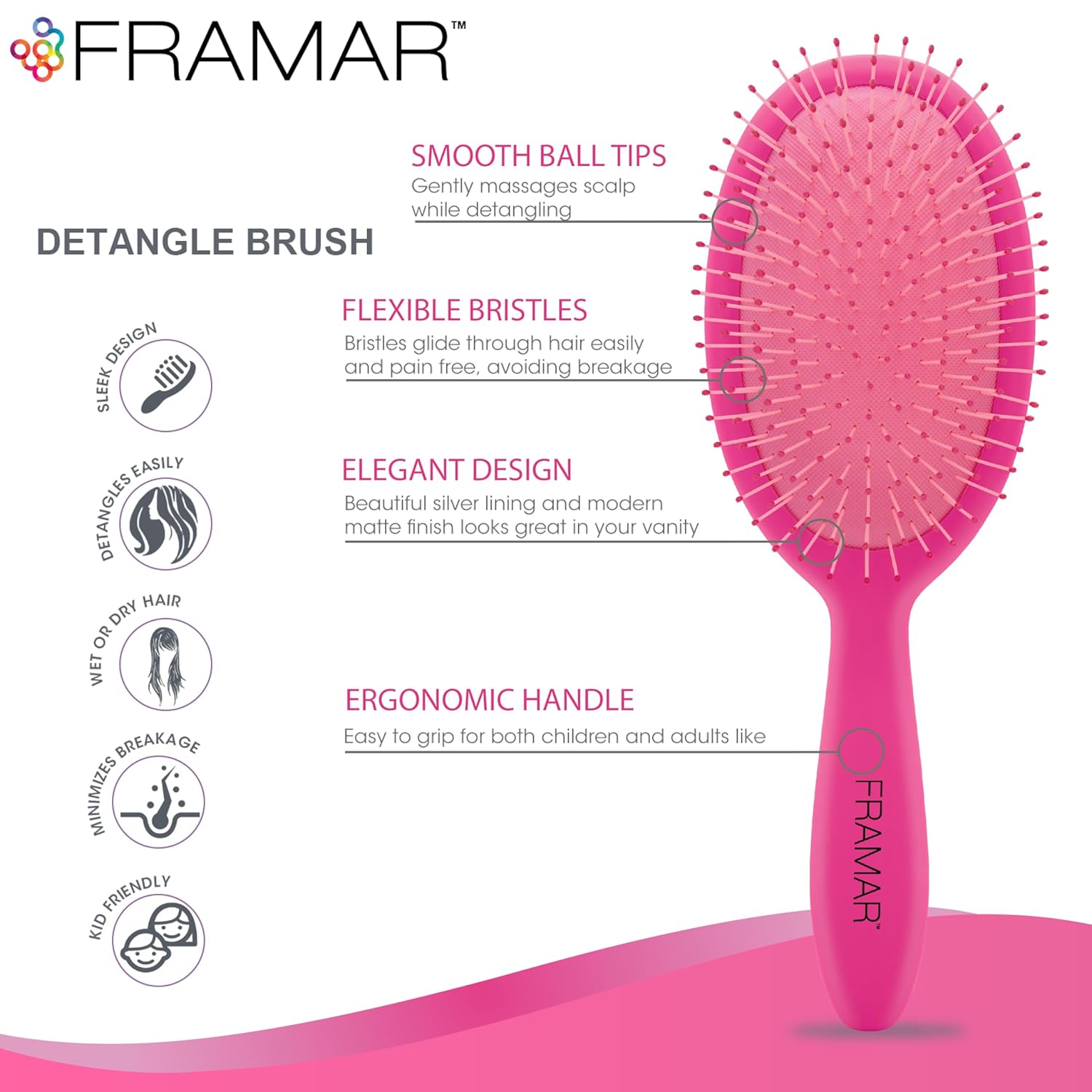 Framar Pinky Swear Detangle Brush