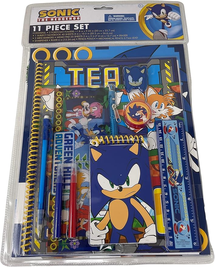 Innovative Designs Sonic The Hedgehog Stationery Set Blue