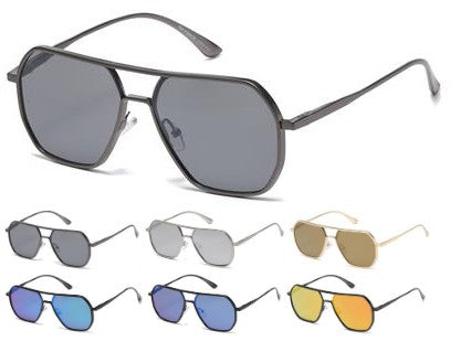 Sunglasses Aviator Flat Top - Assorted Colors