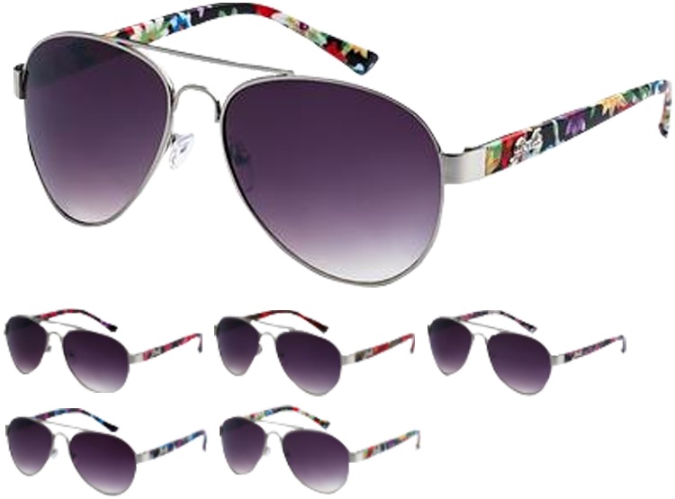 Giselle Floral Sunglasses Aviator - Assorted Color - PinkPro Beauty Supply