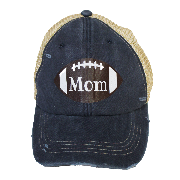 Cap Vintage Glitter Navy - Football Mom