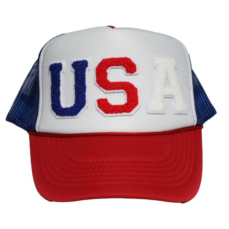 Trucker Hat Chenille USA - Blue/Red/White