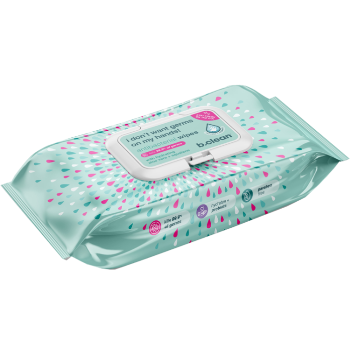 B.Tan B.Clean Antibacterial Wipes - 50 Pack - PinkPro Beauty Supply