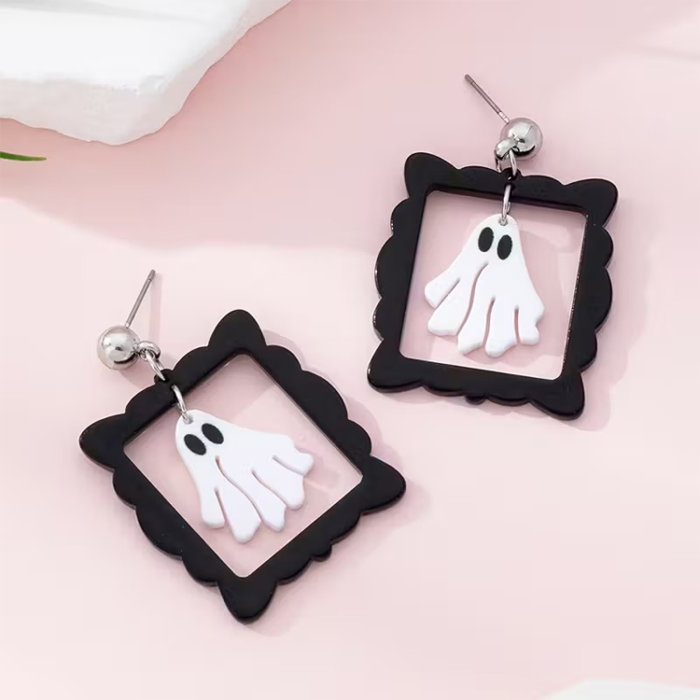 Halloween Ghost Frame Drop Earrings