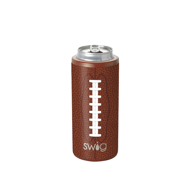 Swig Life Football Skinny Can Cooler 12 oz