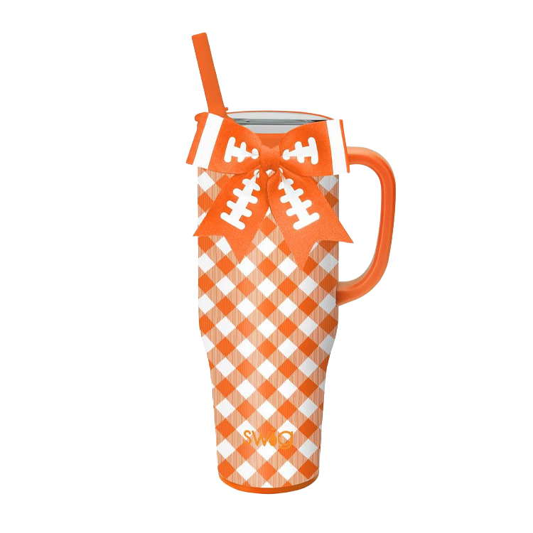 Swig Life Mega Mug 40 oz. Gingham Orange