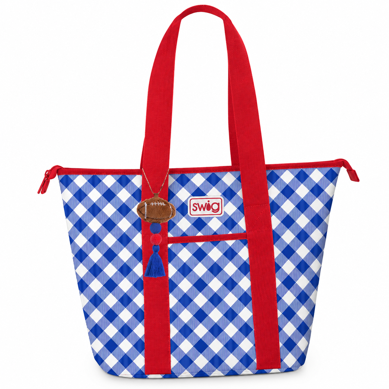 Swig Life Zippi Cooler Royal & Red Gingham