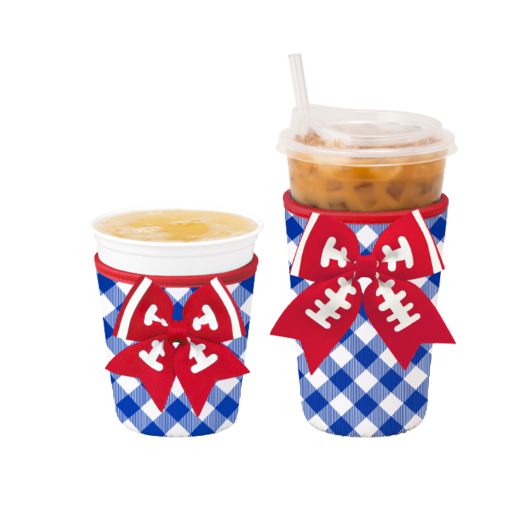 Swig Life Coolie Med Iced Cup Royal & Red Gingham