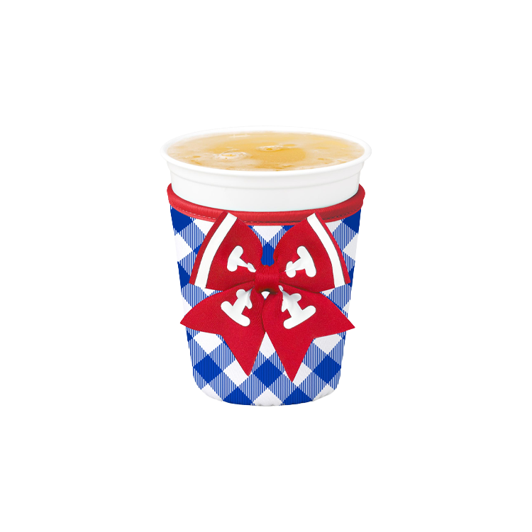 Swig Life Coolie Sm Iced Cup Royal & Red Gingham