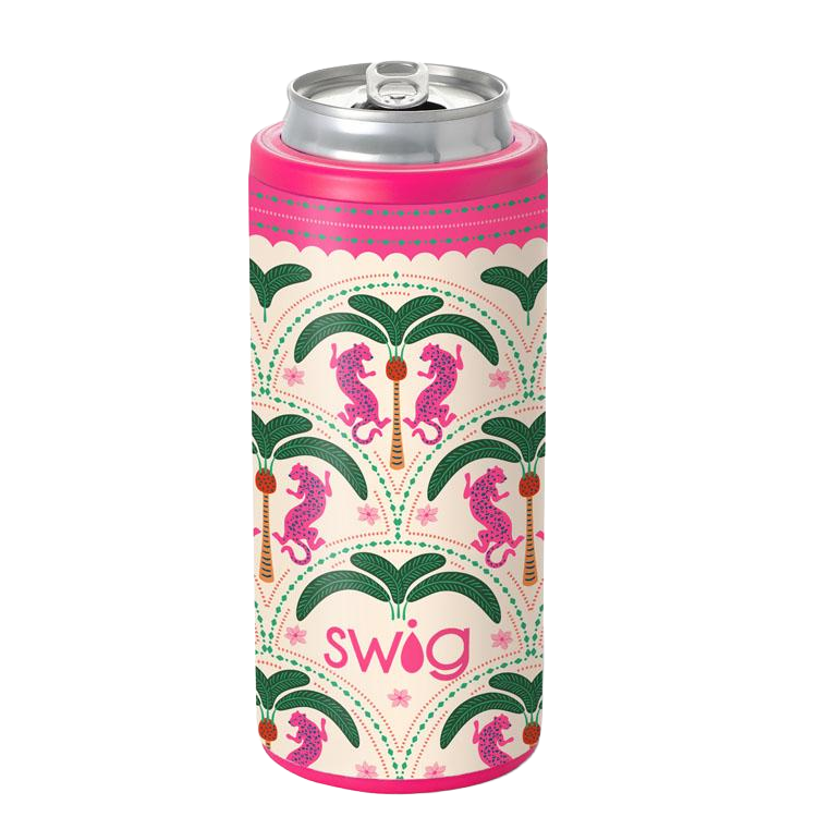 Swig Life Skinny Can Cooler 12 oz Palm Royale