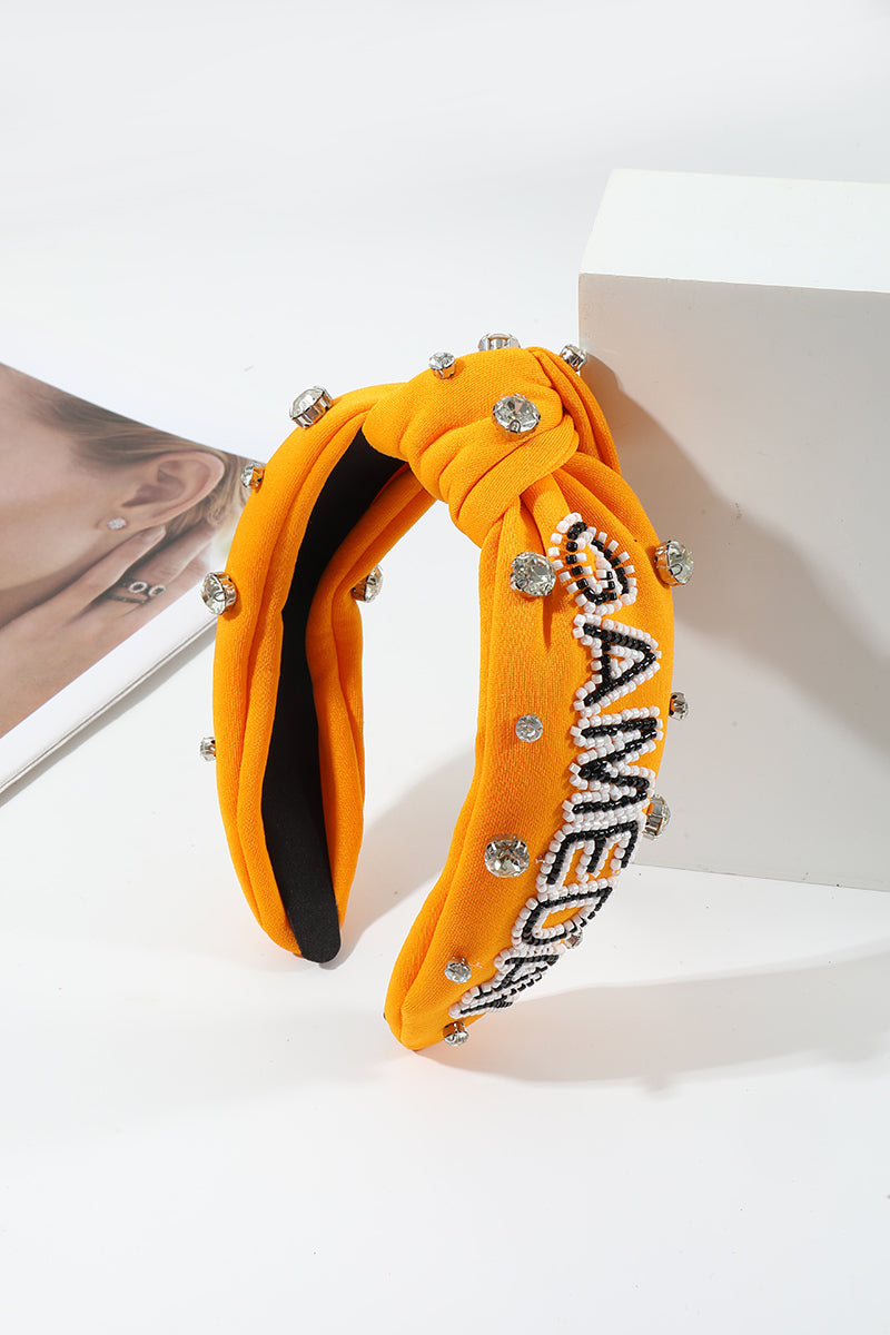 Game Day Headband Rhinestone - Yellow PinkPro Beauty Supply