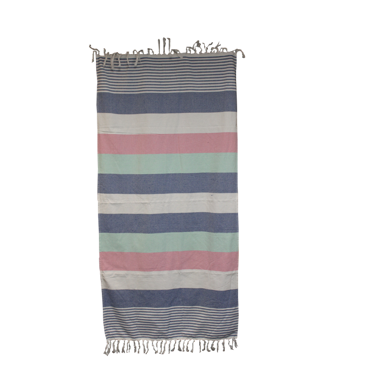 Beach Towel Striped Terry Fringe - Pink - PinkPro Beauty Supply