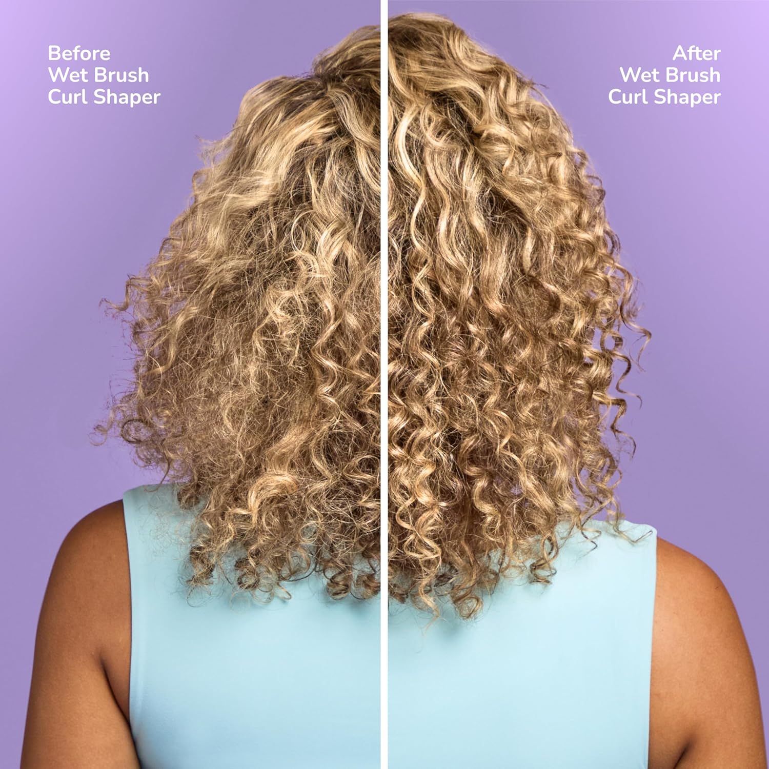 Wet Brush Curl Shaper Detangler Brush - Purple