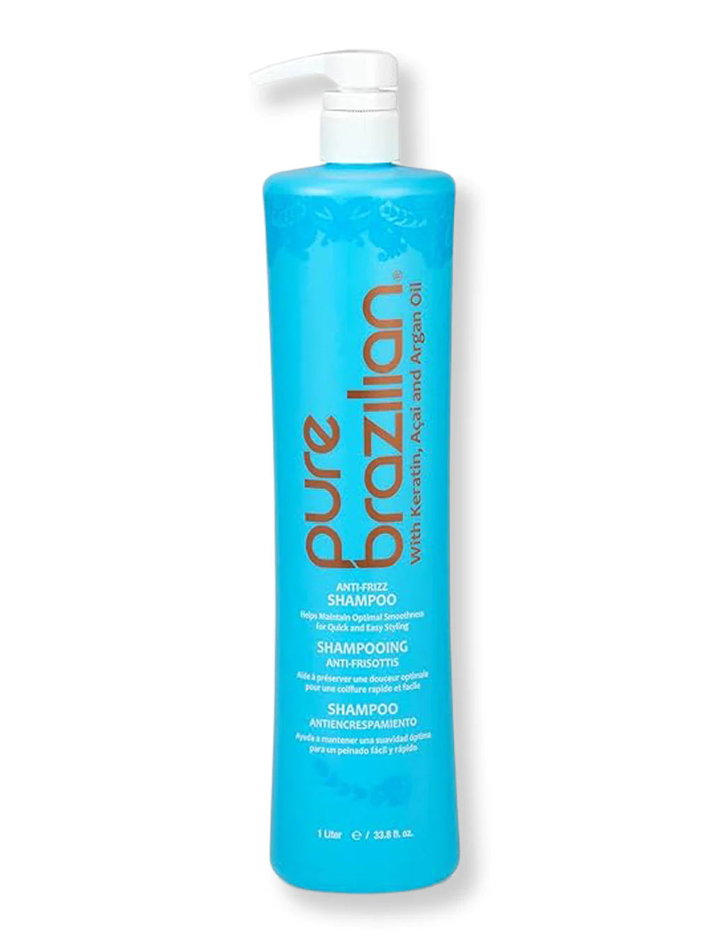 Pure Brazilian Anti-Frizz Shampoo - Liter - PinkPro Beauty Supply
