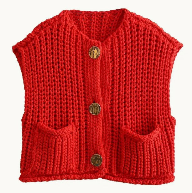 Red Sweater Vest