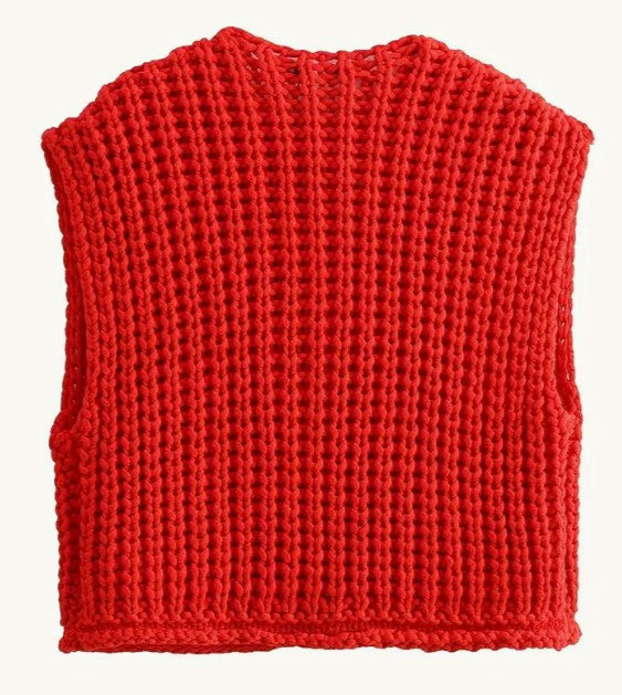 Red Sweater Vest