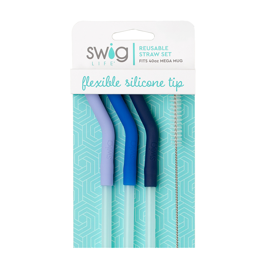 Swig Life Straw Set With Flexible Silicone Tips