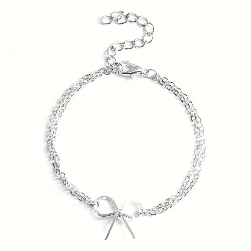 Silver Bow Knot Bracelet - PinkPro Beauty Supply