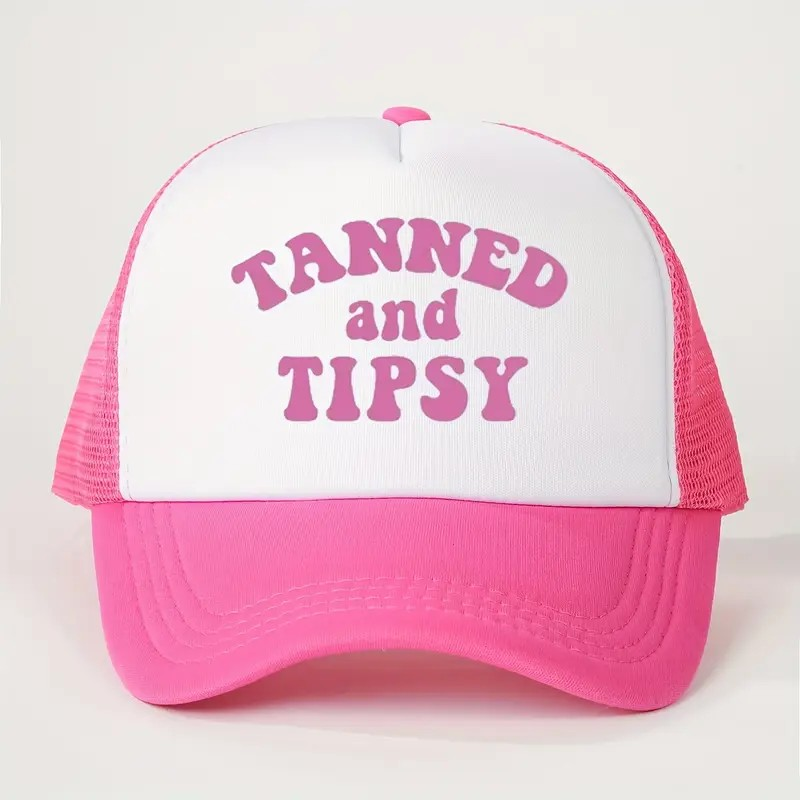 Tanned & Tipsy Pink Trucker Hat - PinkPro Beauty Supply
