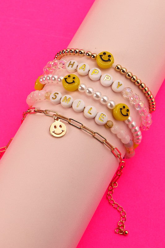 Bracelet Set Vibrant Smiley