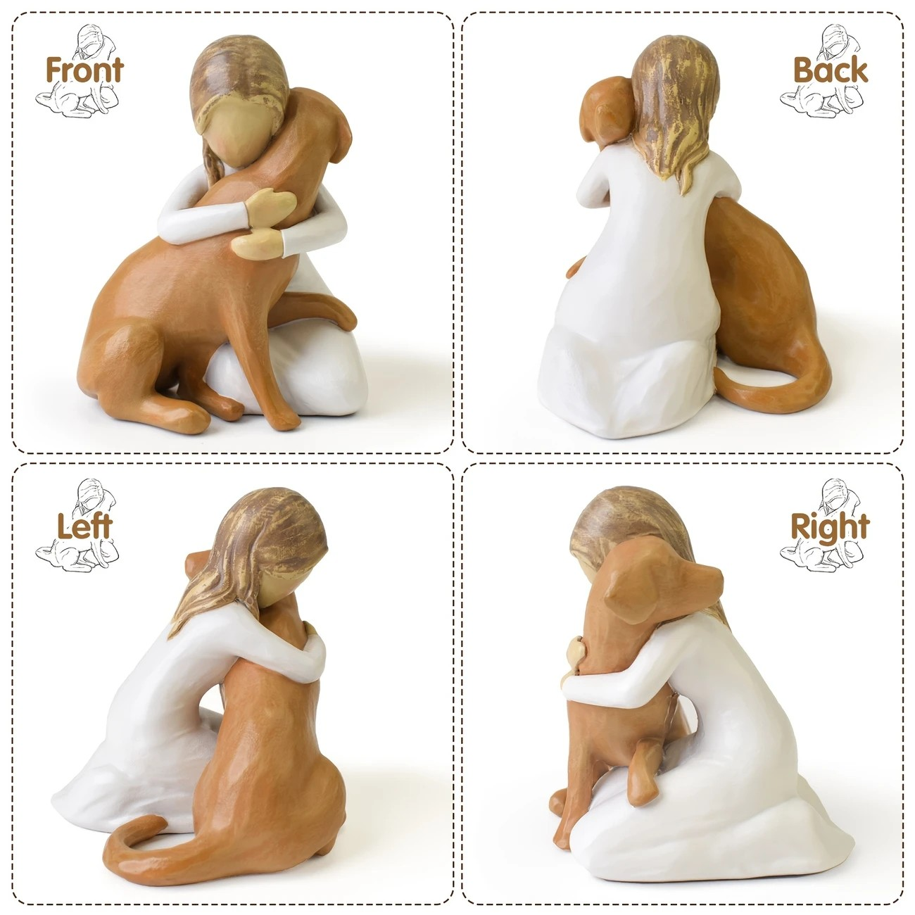 Gift Figurine - Girl Hugging Dog Gift