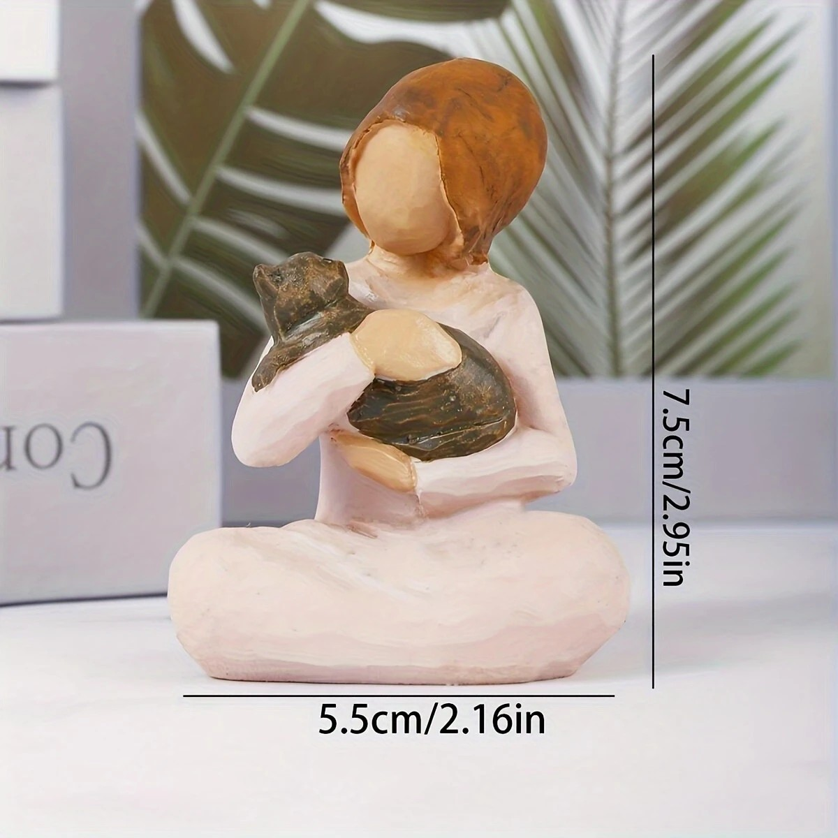 Gift Figurine - Girl Holding Cat - PinkPro Beauty Supply
