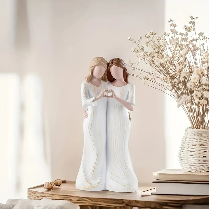 Gift Figurine - Two Women Heart Hands - PinkPro Beauty Supply