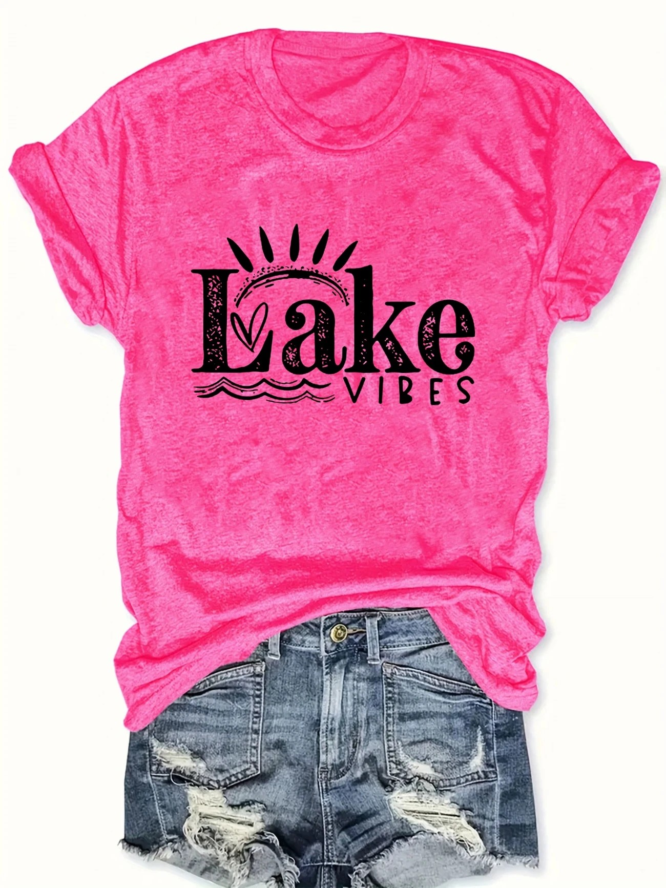 Graphic T-Shirt Lake Vibes - PinkPro Beauty Supply