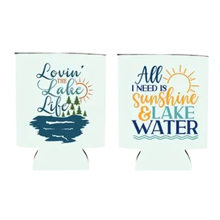 Gift Coozie Lovin the lake life /Lake All I Need Is Sunshine & Lake Water Double Sided - PinkPro Beauty Supply