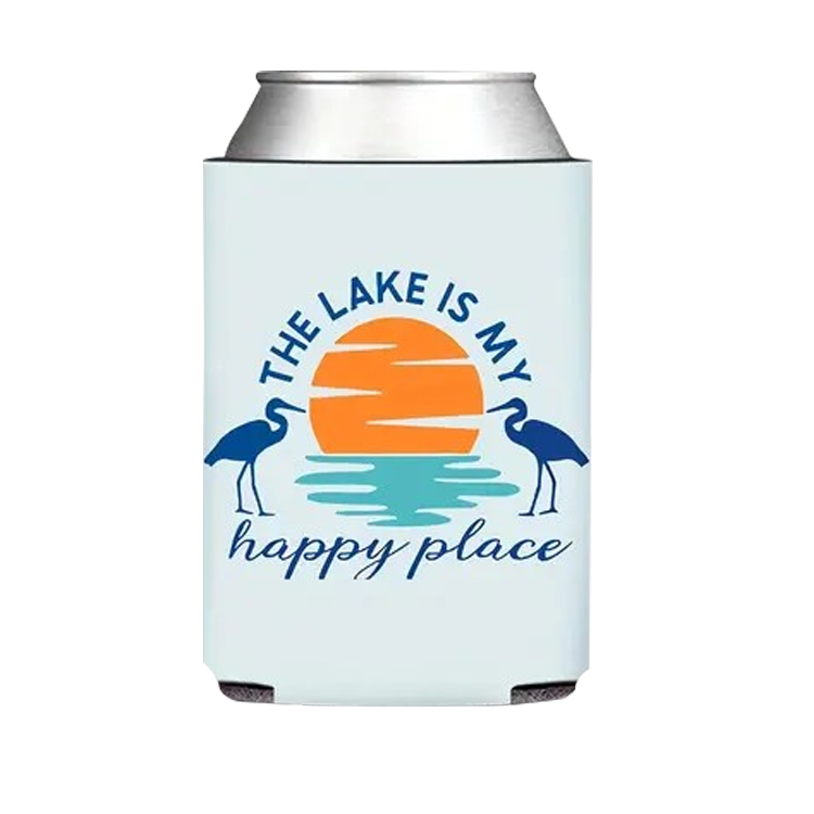 Gift Coozie Take Me to the Lake/The Lake is My Happy Place Double-sided - PinkPro Beauty Supply
