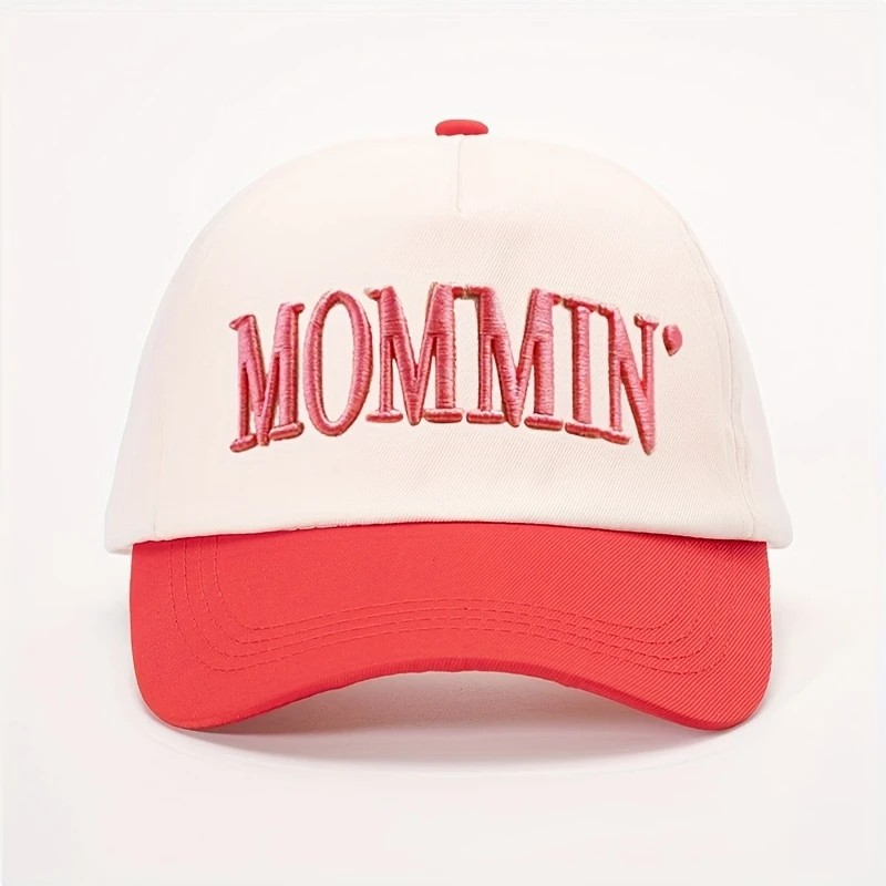 Cap - Mommin' Beige with Red PinkPro Beauty Supply