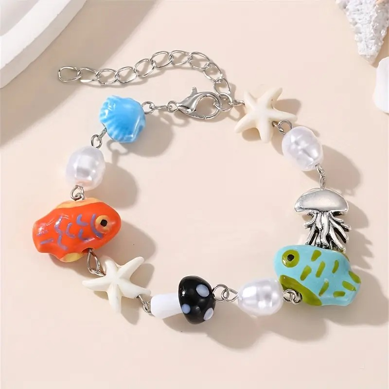 Charm Bracelet Tropical Fish & Ocean PinkPro Beauty Supply
