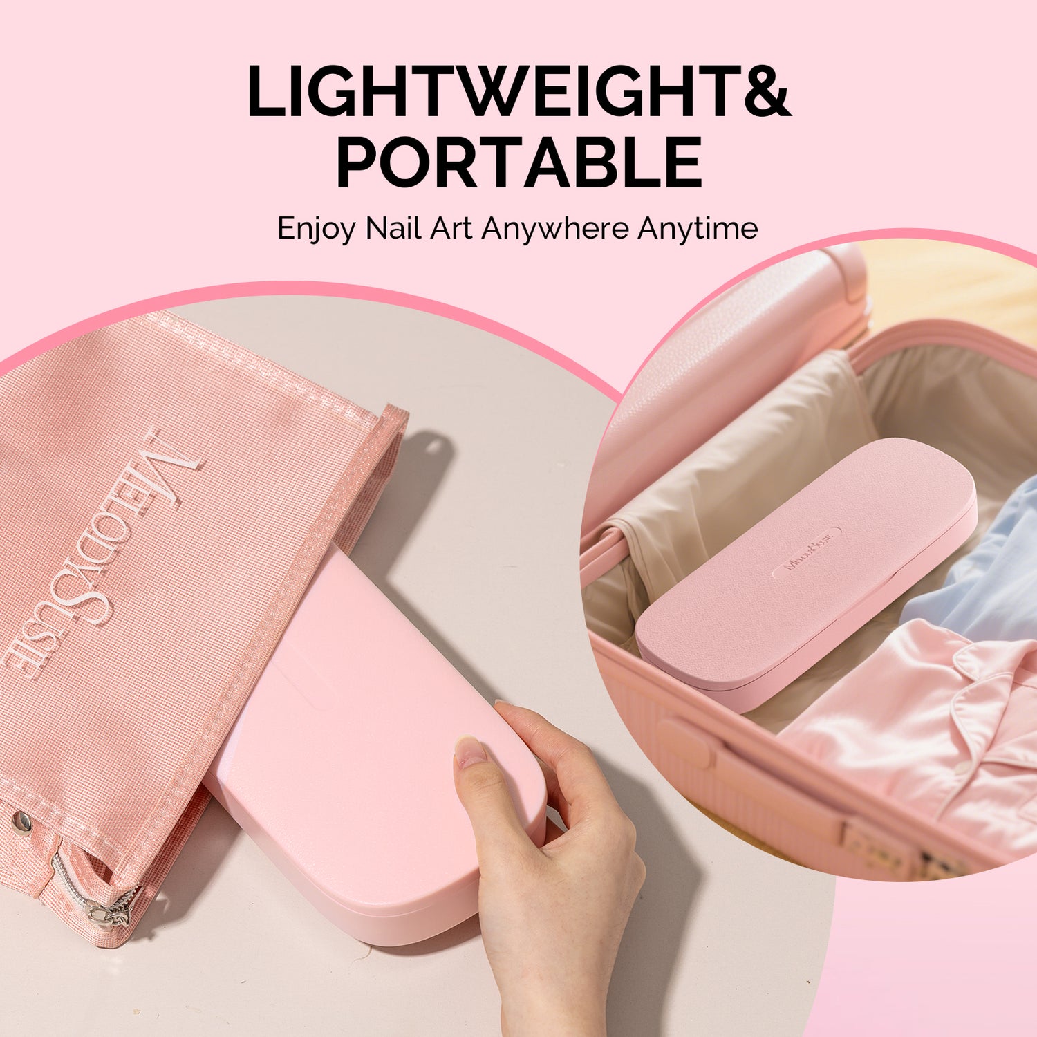 MelodySusie Acrylic Nail Tool Storage Box (ONLY BOX) - Pink