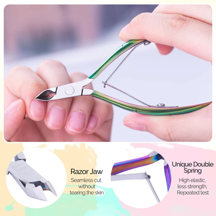 MelodySusie Acrylic Nail Clippers 4 in 1 Kit - Rainbow - PinkPro Beauty Supply