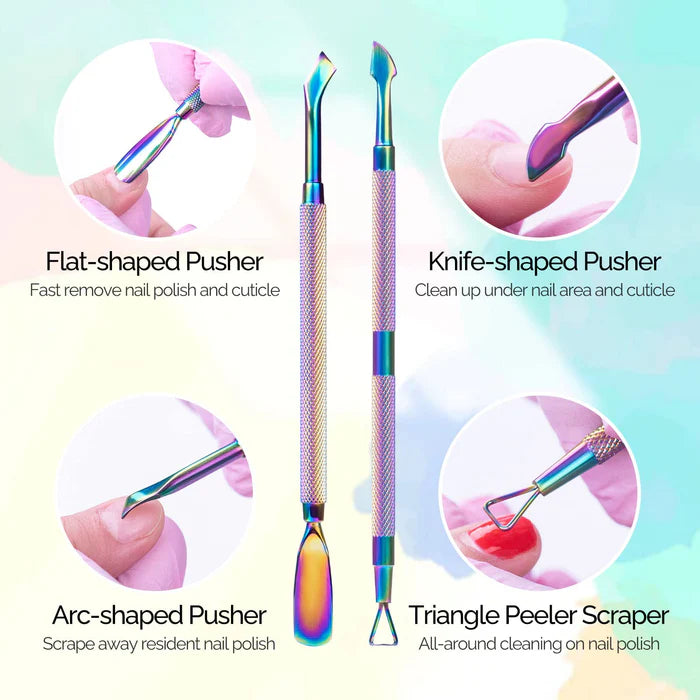 MelodySusie Acrylic Nail Clippers 4 in 1 Kit - Rainbow - PinkPro Beauty Supply