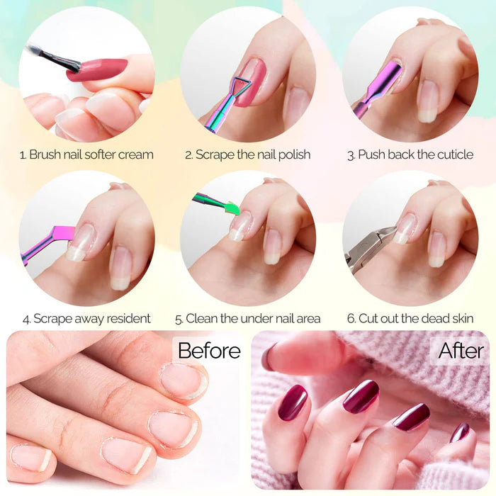 MelodySusie Acrylic Nail Clippers 4 in 1 Kit - Rainbow - PinkPro Beauty Supply