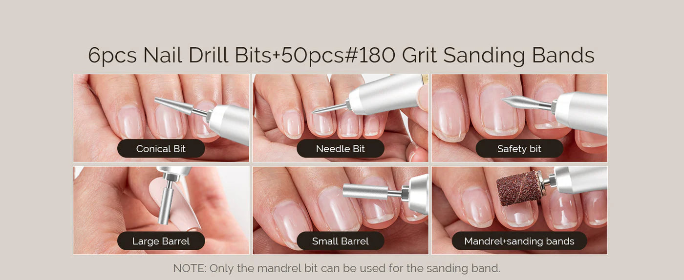 MelodySusie (SC320F) Rechargeable Nail Drill 30000RPM - Pink - PinkPro Beauty Supply