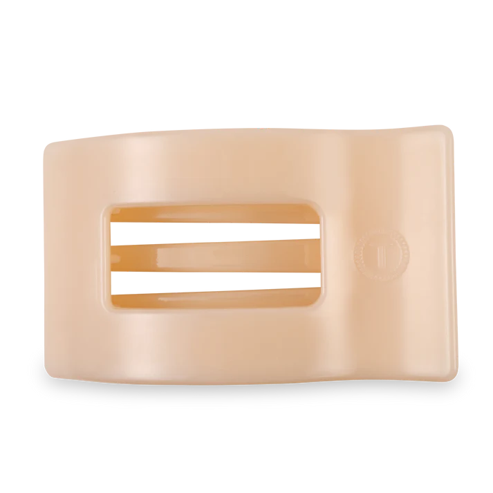 Teleties Rectangle Flat Almond Beige Hair Clip Large - PinkPro Beauty Supply