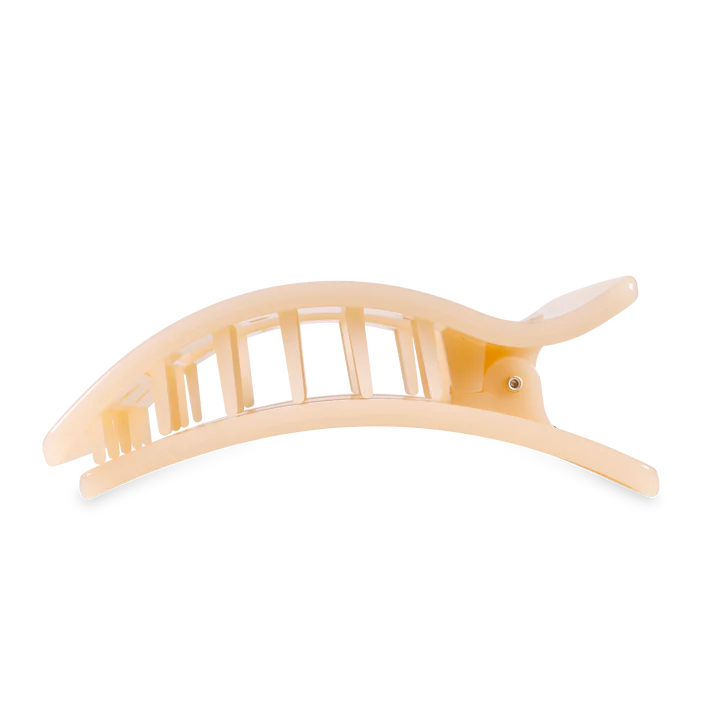 Teleties Rectangle Flat Almond Beige Hair Clip Large - PinkPro Beauty Supply