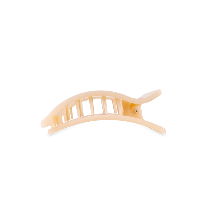 Teleties Rectangle Flat Almond Beige Hair Clip Small - PinkPro Beauty Supply