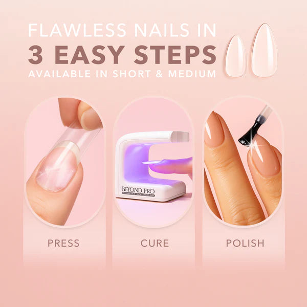 Kiara Sky Gelly Tips Strater Kit- Almond Short