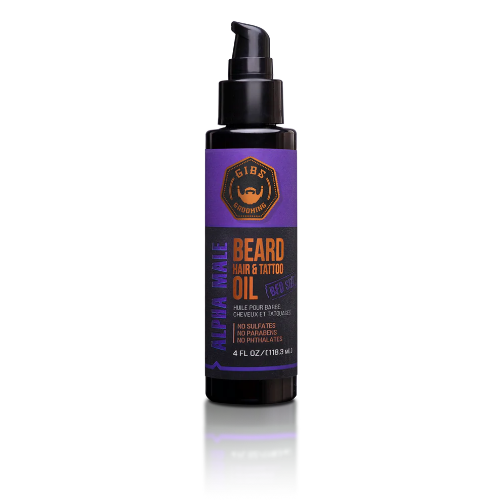 Gibs Alpha Male Beard Hair & Tattoo Oil 4 oz.