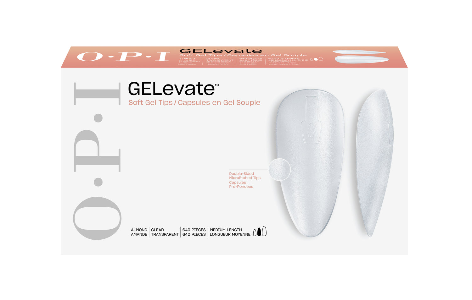 OPI GELevate™ Soft Gel Tips Almond - PinkPro Beauty Supply