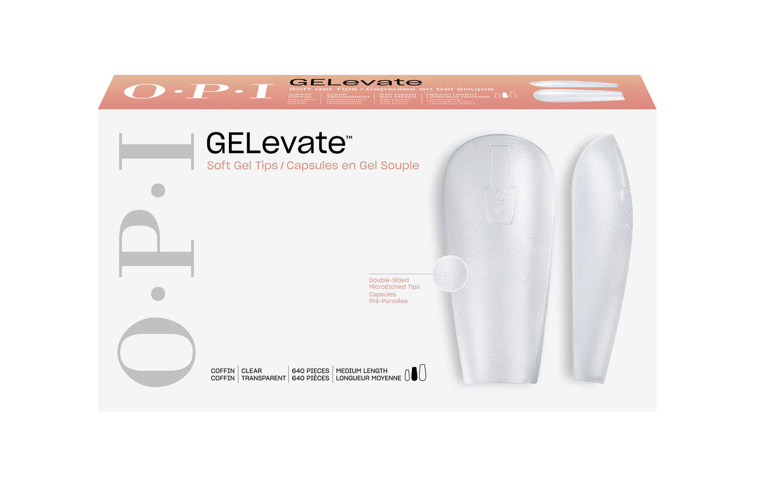 OPI GELevate™ Soft Gel Tips Coffin - PinkPro Beauty Supply