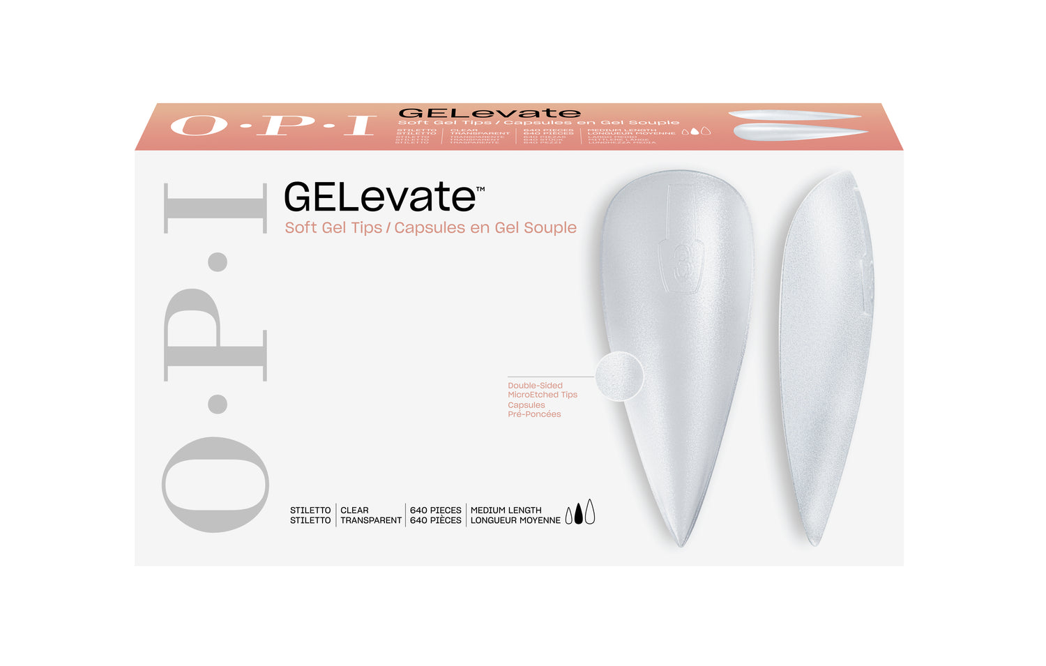 OPI GELevate™ Soft Gel Tips Stiletto - PinkPro Beauty Supply