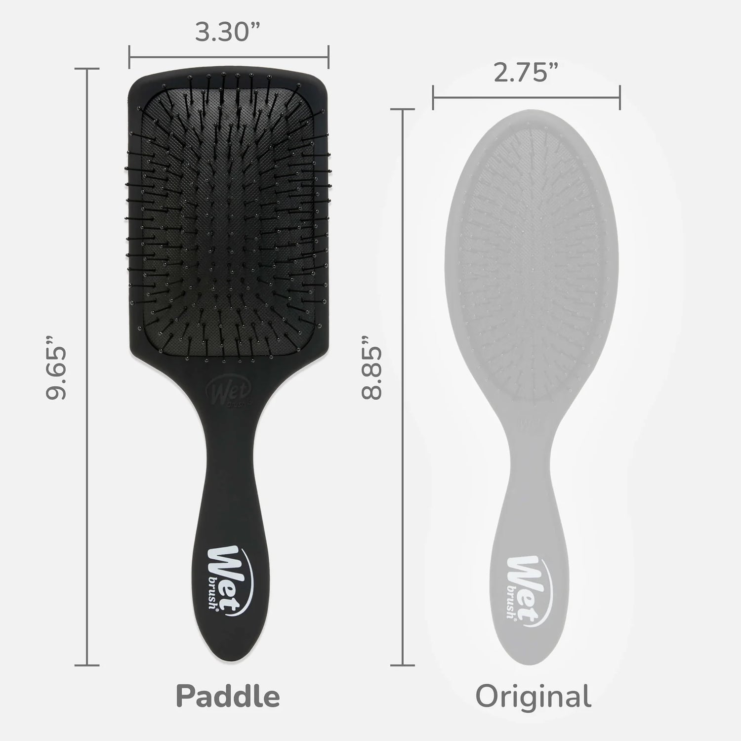 Wet Brush Paddle Detangler - Frost Black