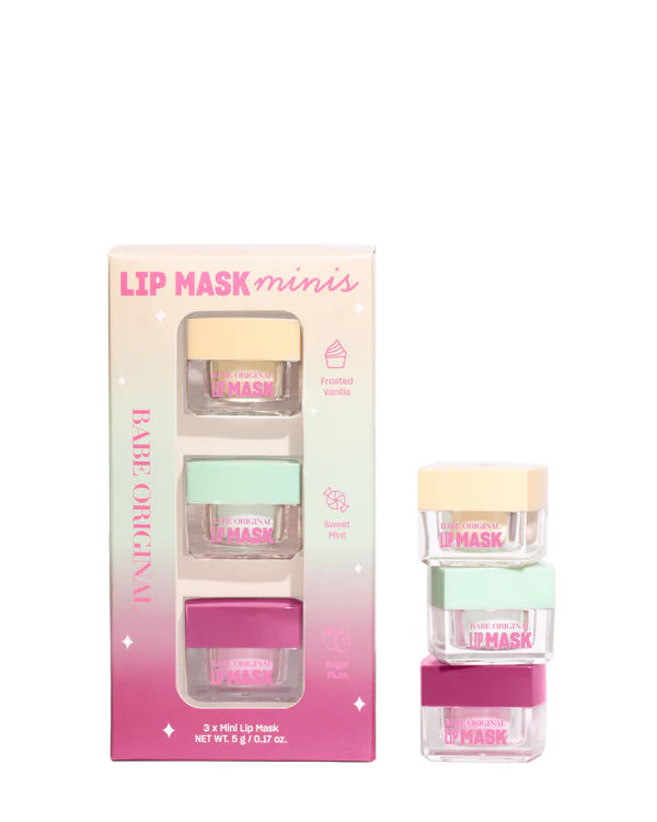 Babe Lash Lip Mask Minis - set of 3