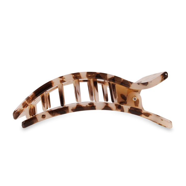 Teleties Rectangle Flat Blonde Tortoise Hair Clip Large - PinkPro Beauty Supply