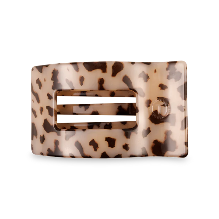 Teleties Rectangle Flat Blonde Tortoise Hair Clip Medium - PinkPro Beauty Supply